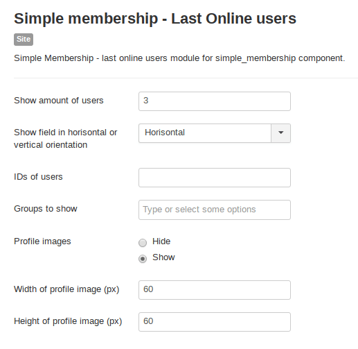 Module last online users for Joomla Membership