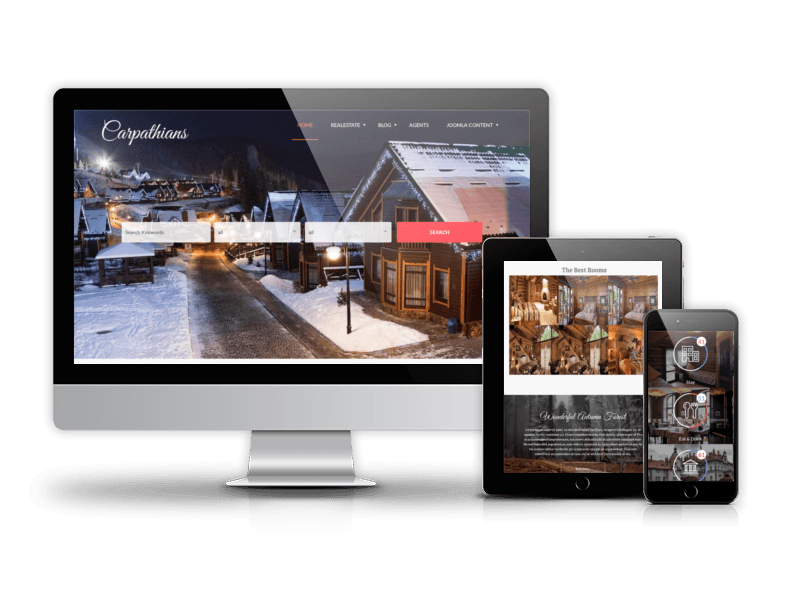 Carpathians, hotel website template