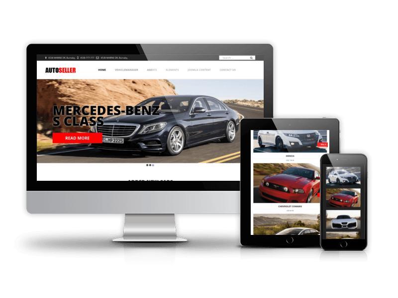 Car Dealer Website Template, Autoseller