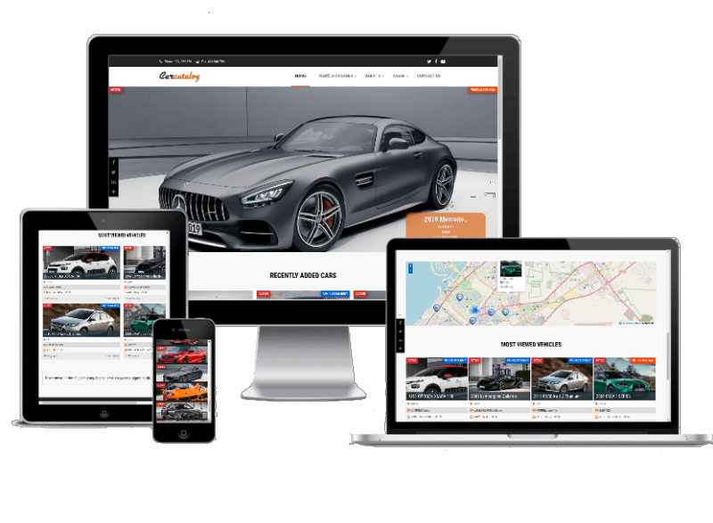 car catalog responsive automotive website template