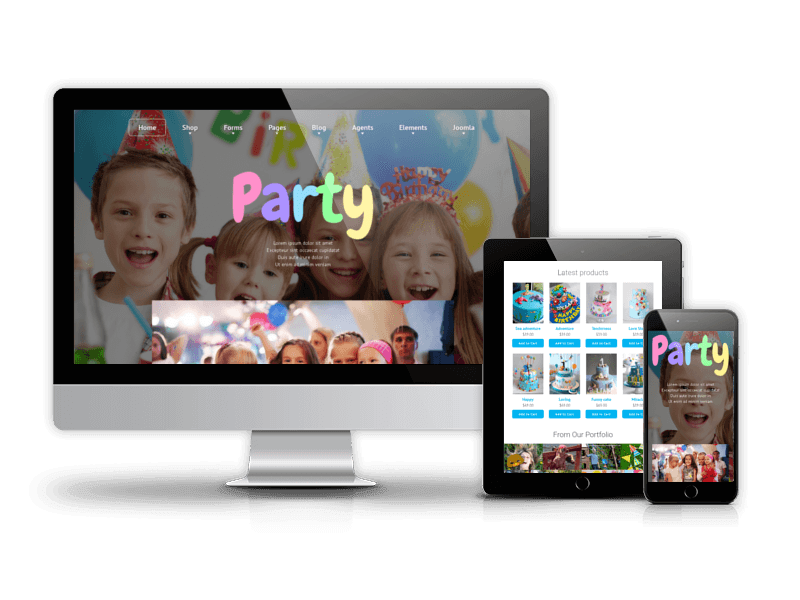 Party Website Template Demo