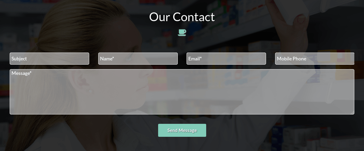 Contacts in Medical Joomla Template