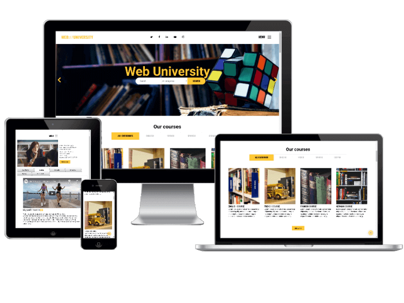 web university - education website template