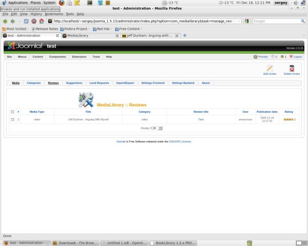 MediaLibrary - Managing Media Reviews MediaLibrary - Managing Media Reviews