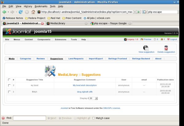 MediaLibrary - Suggestion Management 