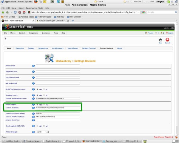 MediaLibrary - backend setting MediaLibrary - backend setting