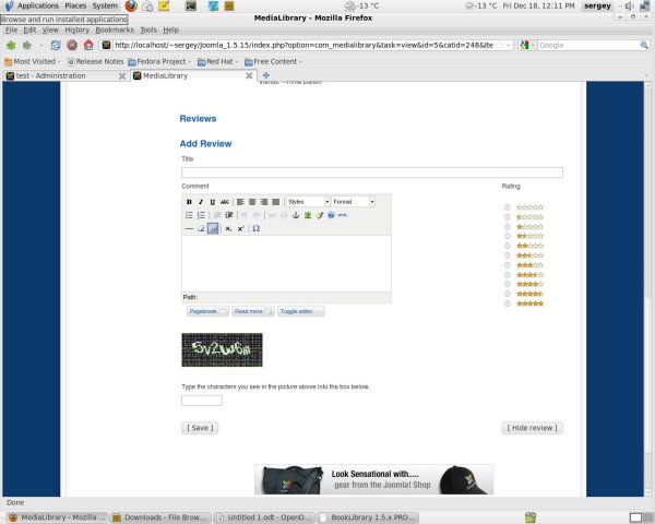 MediaLibrary - Submitting Media Reviews MediaLibrary - Submitting Media Reviews
