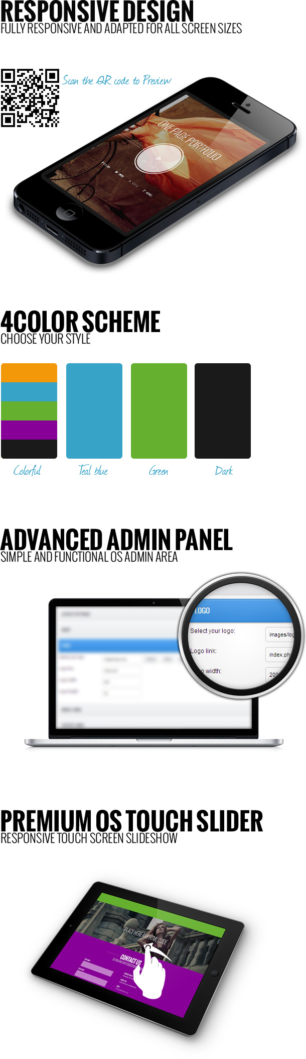 One Page Joomla Portfolio template