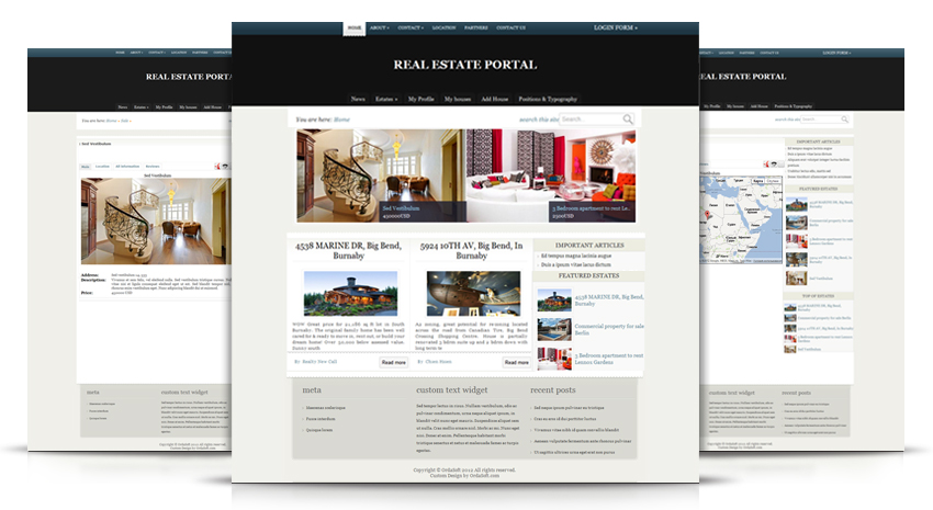 Joomla Template Package for Real Estate Portal Joomla Template Package for Real Estate Portal