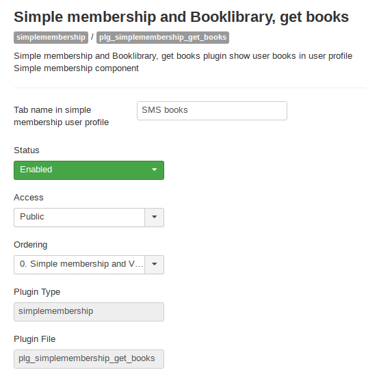 Get my books plugin for Joomla Membership