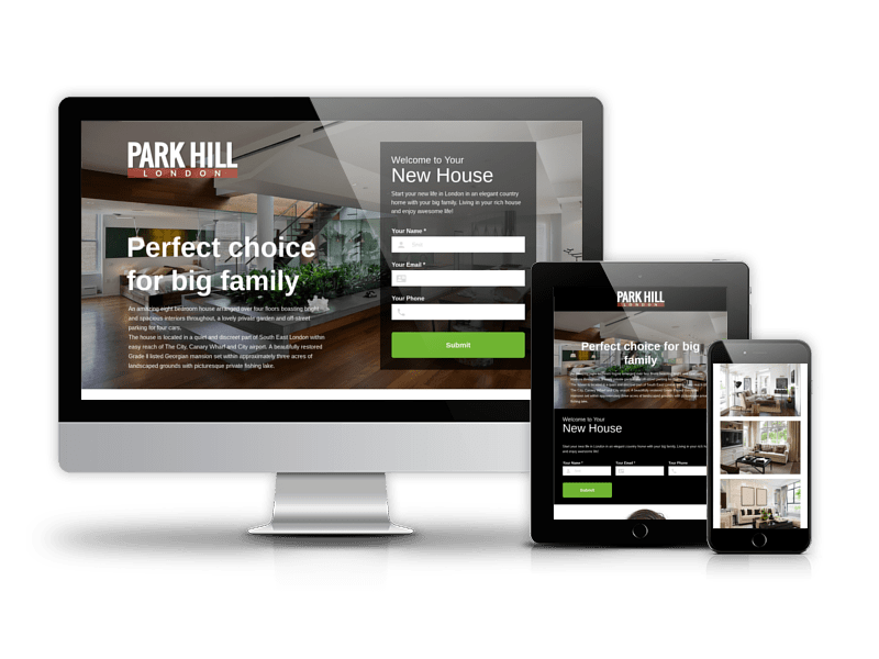 ParkHill - Real Estate Landing Page Template